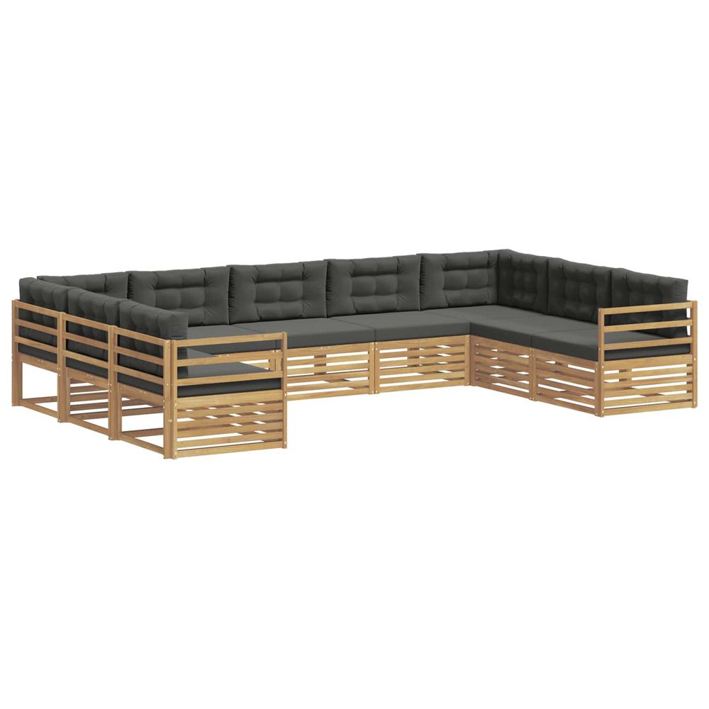 Ensemble de canapés d'extérieur 9 pc blanc et anthracite