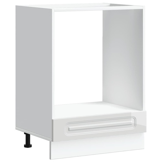 Armoire à four kalmar blanc brillant bois d'ingénierie