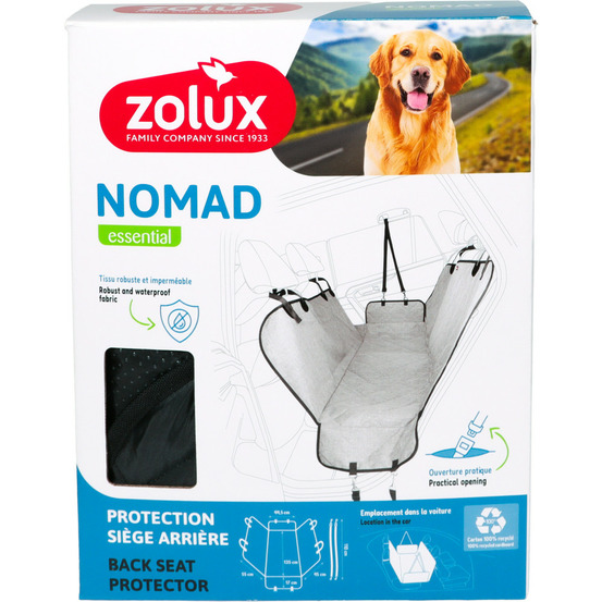 Housse protège siège arrière imperméable essential nomad pour chien - coule