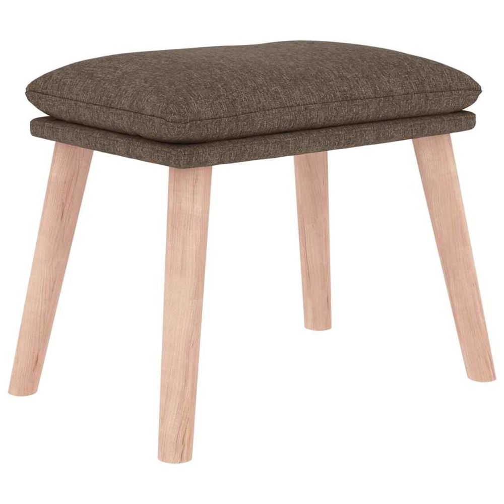 Repose-pied taupe 45x29,5x35 cm tissu