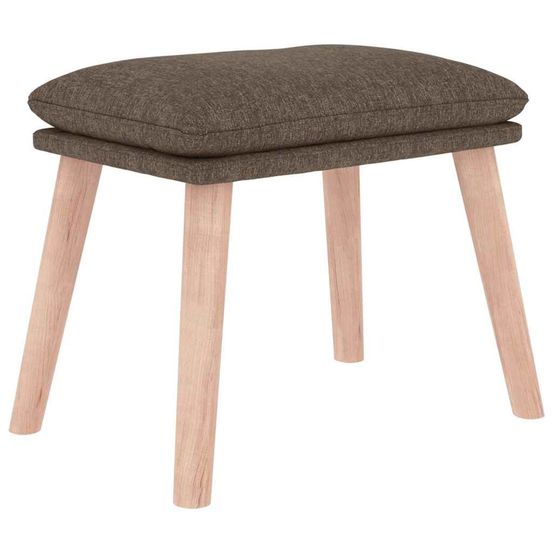 Repose-pied taupe 45x29,5x35 cm tissu