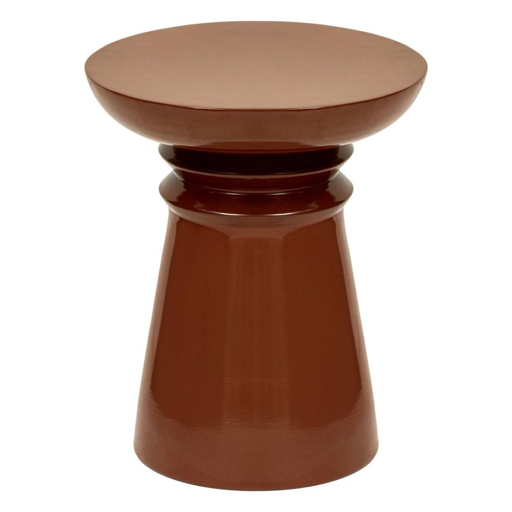 Table d'appoint jaya ronde d.38cm rouge