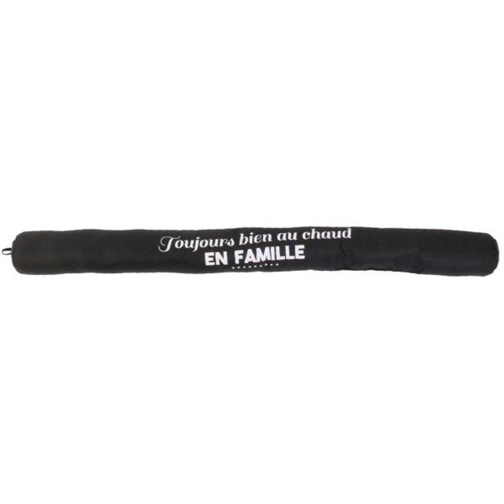 Boudin de porte à message 80 cm noir 