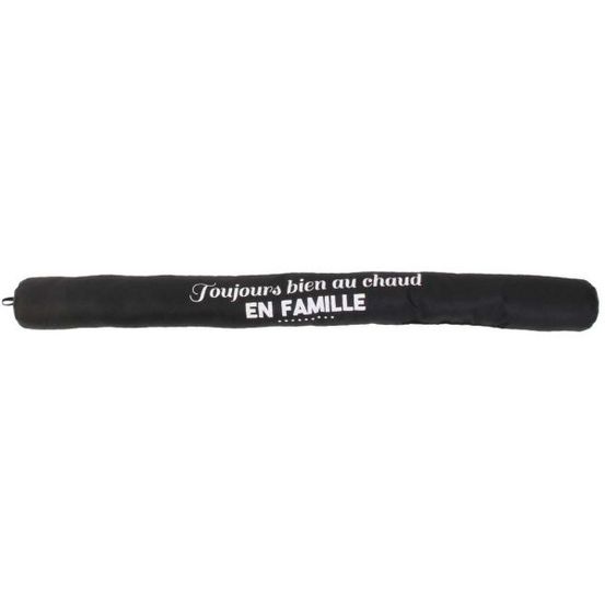 Boudin de porte à message 80 cm noir