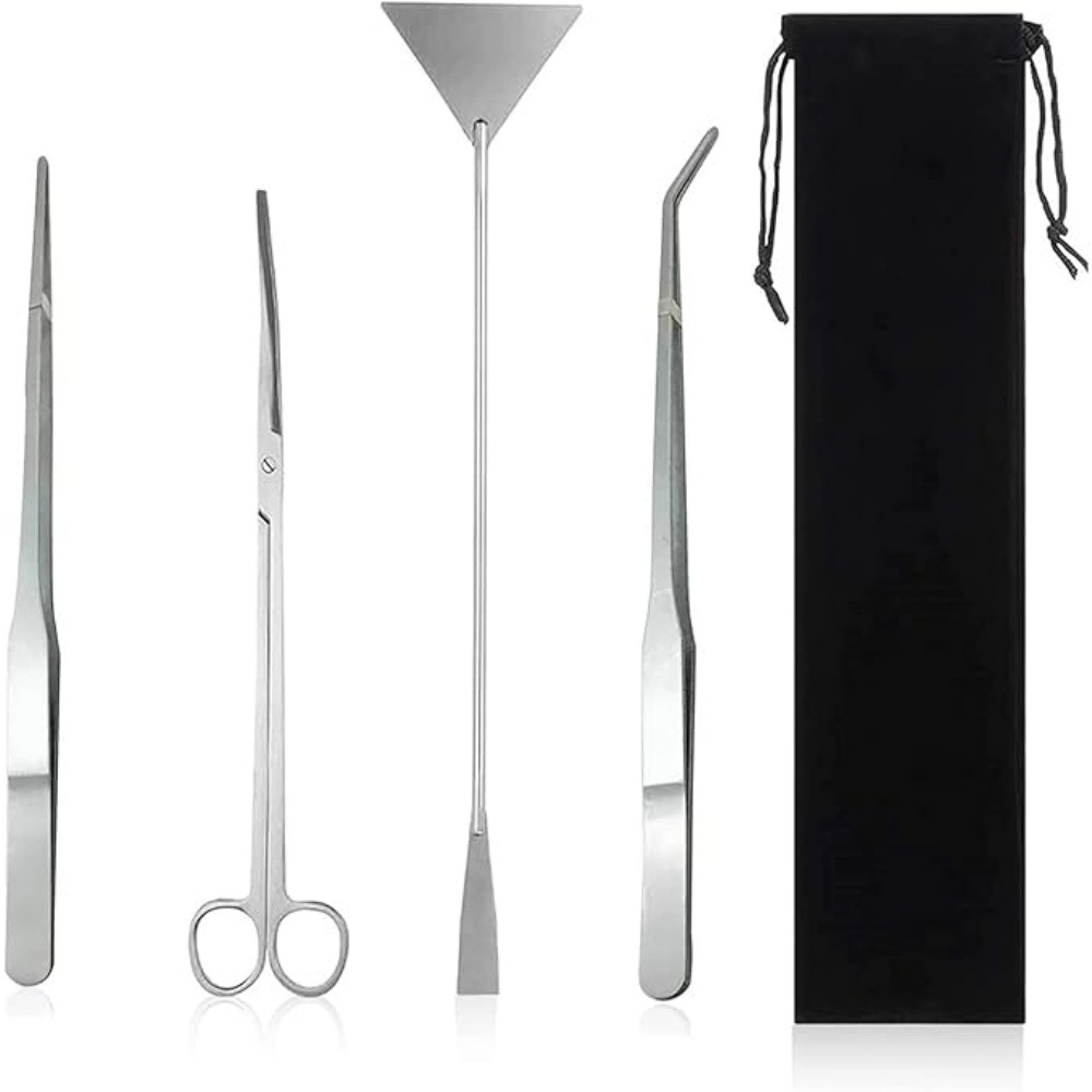 Outil 4 pièces acier inoxydable pour aquarium