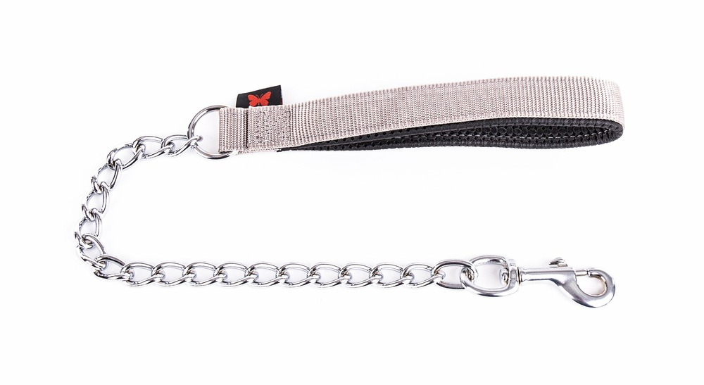 Martin sellier - laisse en chaîne pour chiens en nylon martin sellier - collection nylon uni - laisse avec une poignée confort