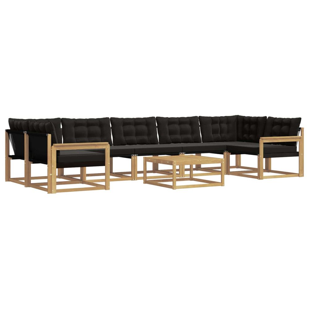 Ensemble de canapés d'extérieur 8 pc blanc et noir
