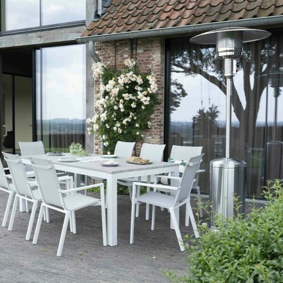 Chauffe terrasse au gaz 5000 w inox aura
