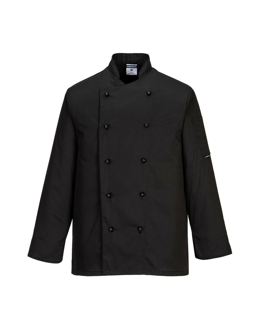Veste de cuisine somerset couleur : noir taille l - portwest