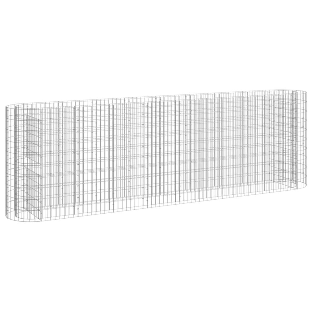 Lit surélevé à gabion fer galvanisé 330x50x100 cm