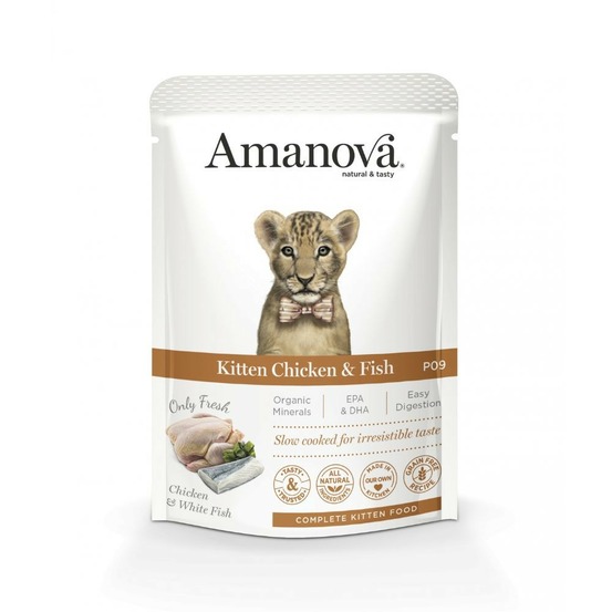 Pâtée chaton sans céréales poulet amanova 85g 85 g