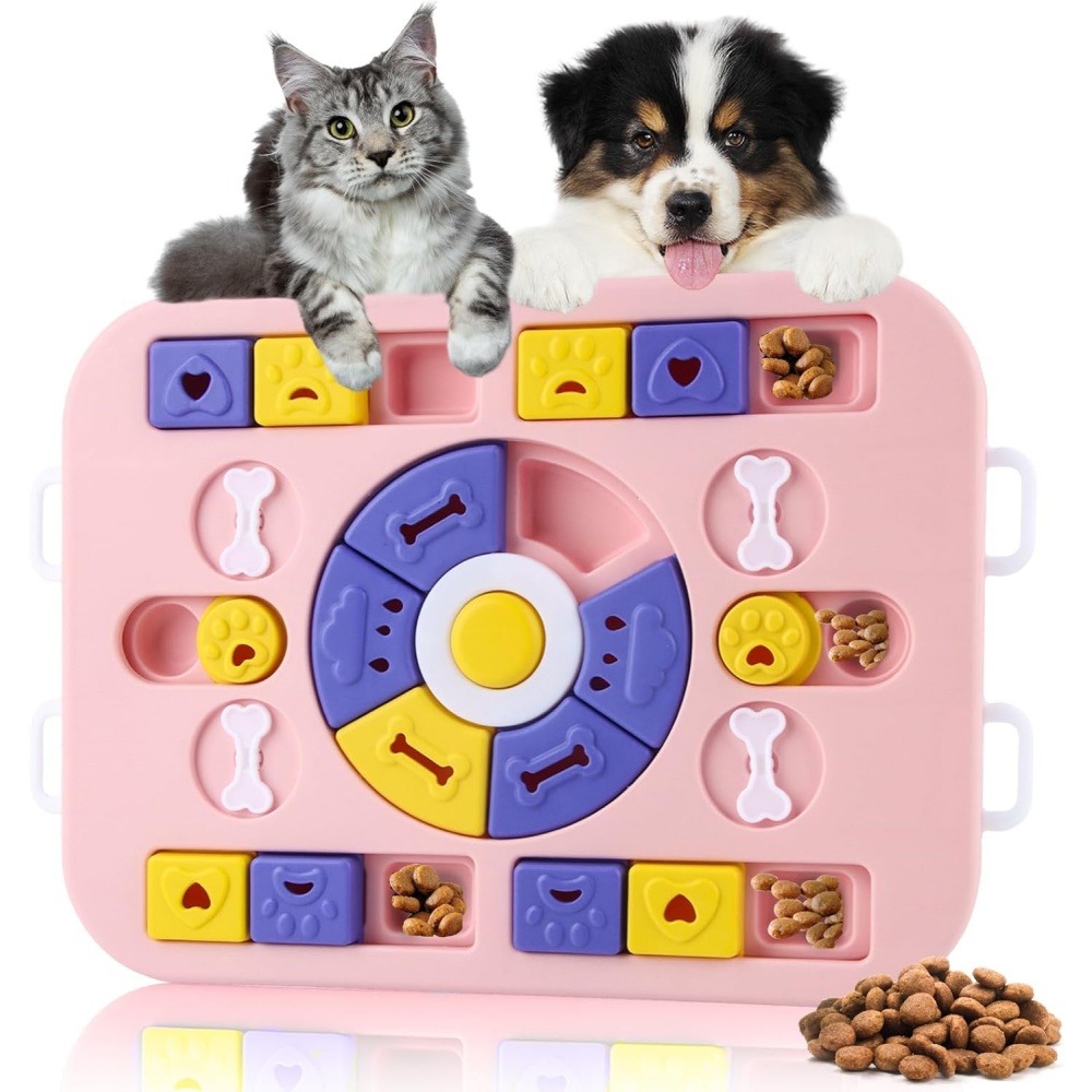 Jouets pour chiens mangeoire-jeu d'intelligence pour chien rose-35*29*3.8cm