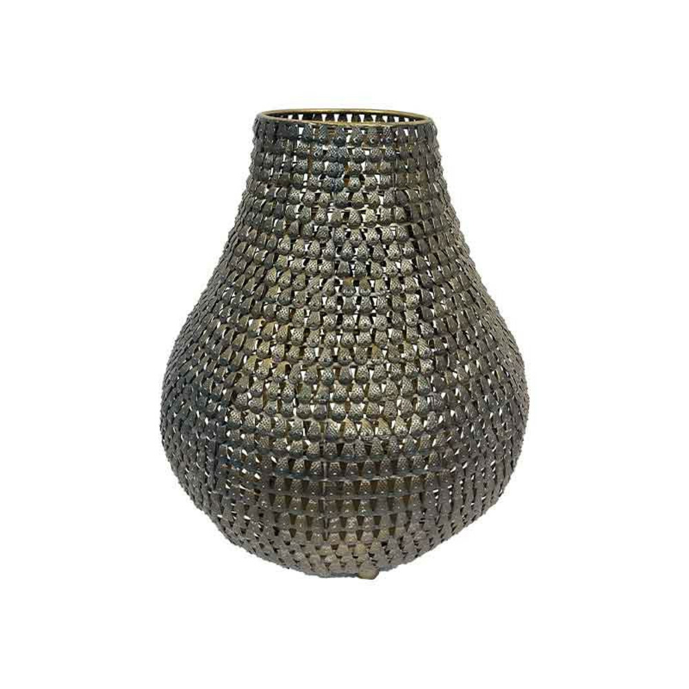 Lampe vase métal 59x30x35cm