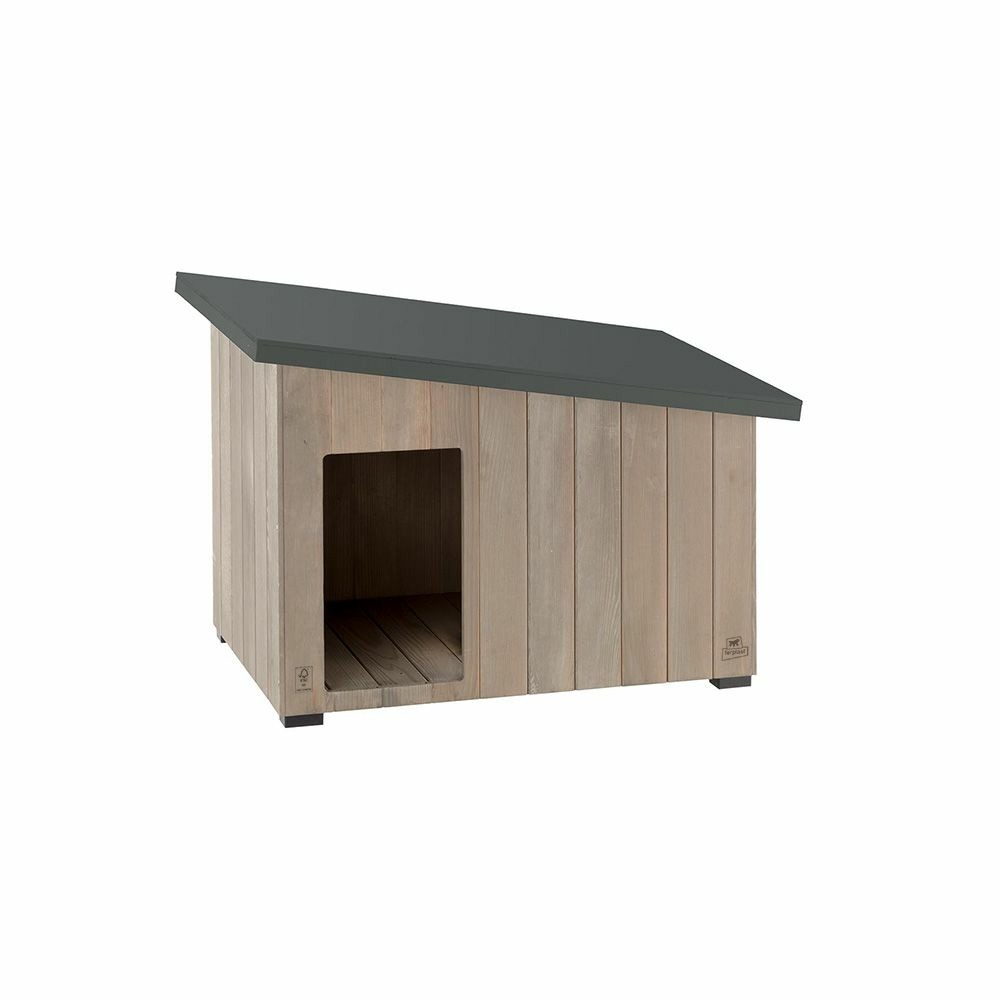 Niche pour extérieur, maison pour chiens argo 50 en bois fsc avec vernis atoxique, résistant aux u.v.