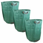 Lot de 3 sacs de déchets en PP 150g/m² autoportants - Vert - 300L