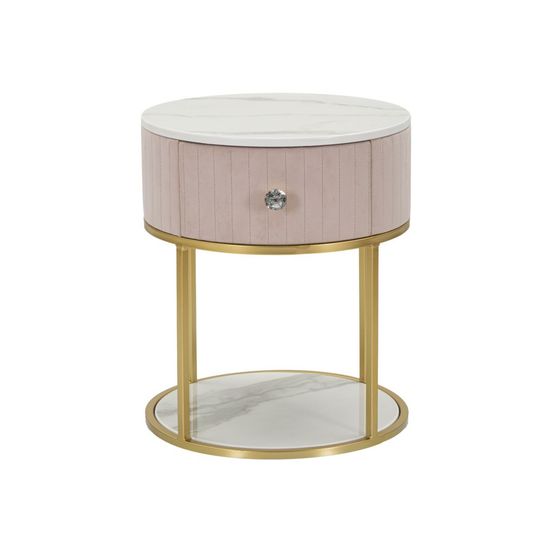 Table de chevet effet marbre