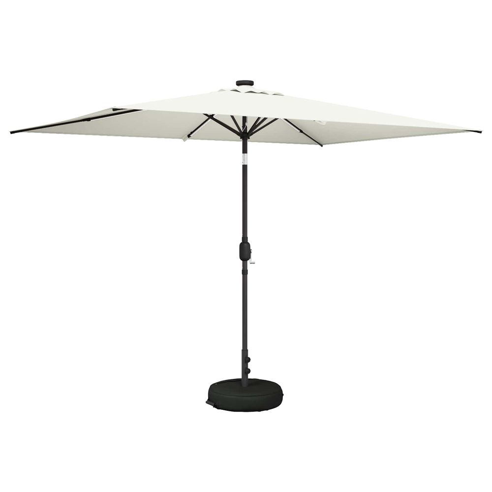 Parasol de jardin avec lumières led et base 200 x 300 cm