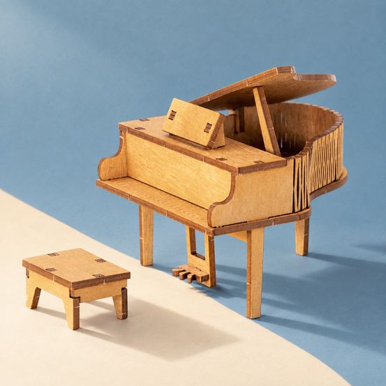 Maquette de piano à queue miniature en bois à assembler | pianissimo