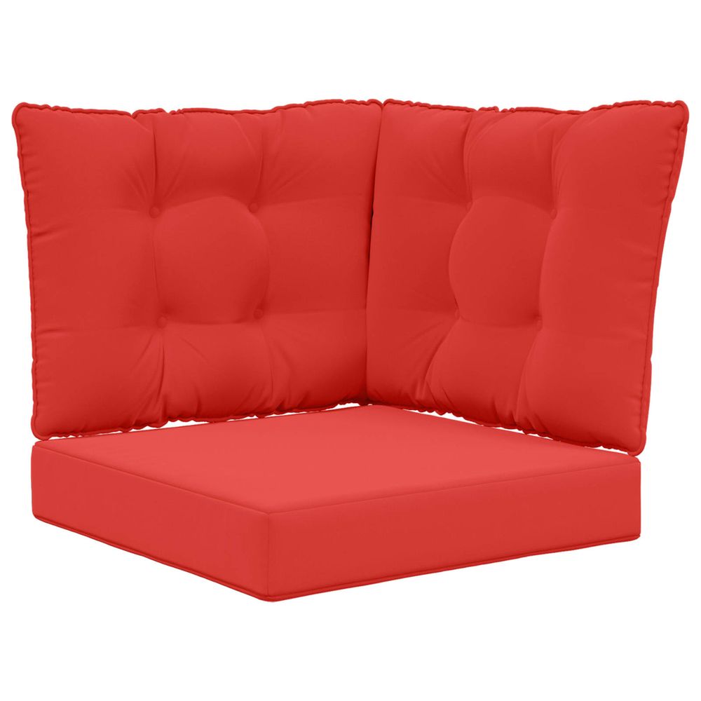Coussin de canapé d'extérieur polyester rouge 50,5 x 50,5 cm