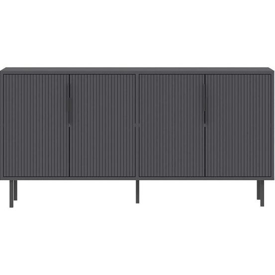 Buffet 4 portes en aggloméré clara anthracite