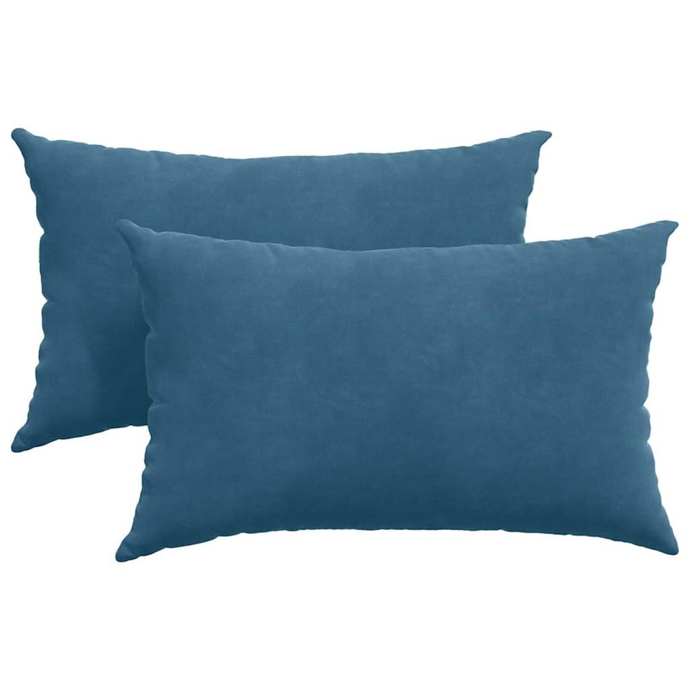 Coussins de canapé 2 pcs bleu 50 x 30 cm