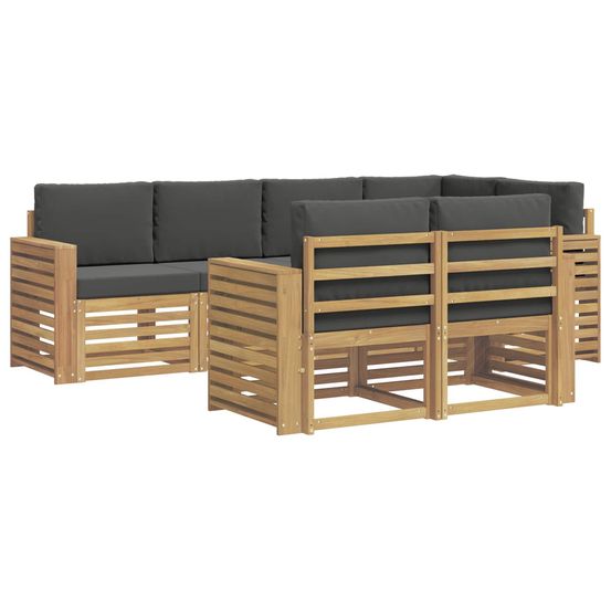 Ensemble de canapés d'extérieur 7 pc blanc et anthracite