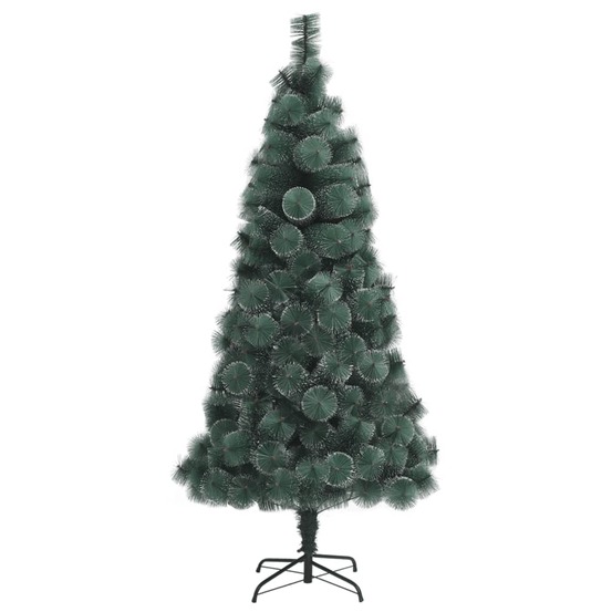 Sapin de noël artificiel avec support vert 210 cm pet