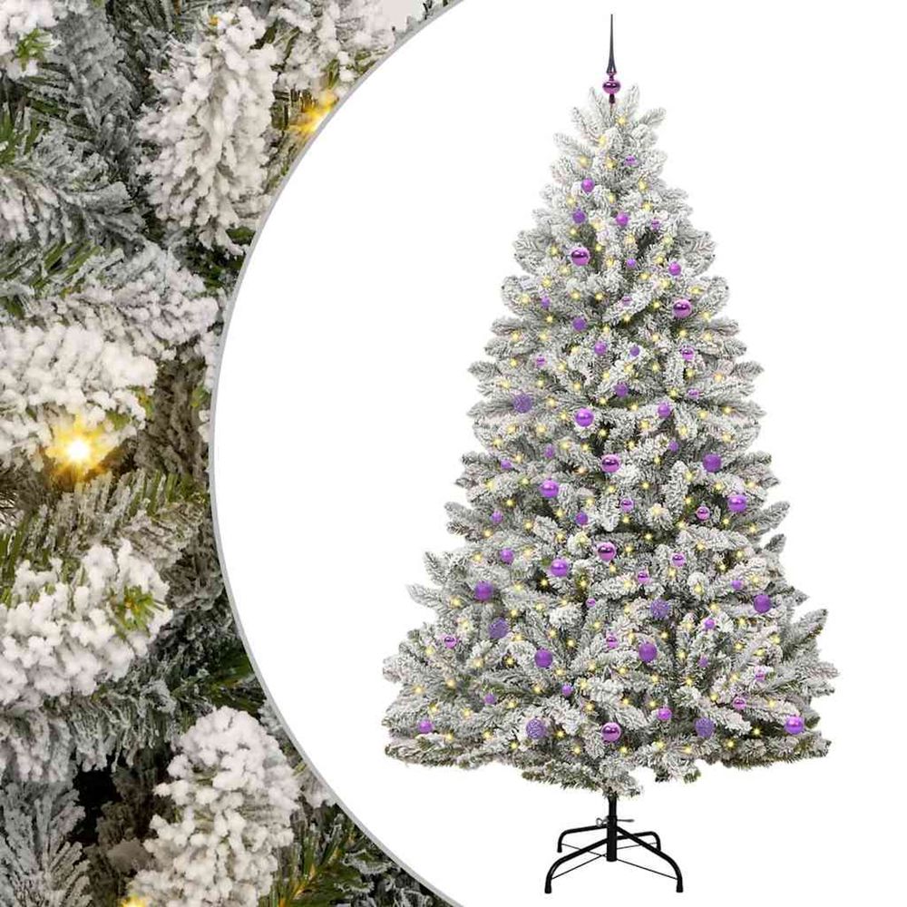 Sapin de noël artificiel 240 cm 300 led blanc chaud