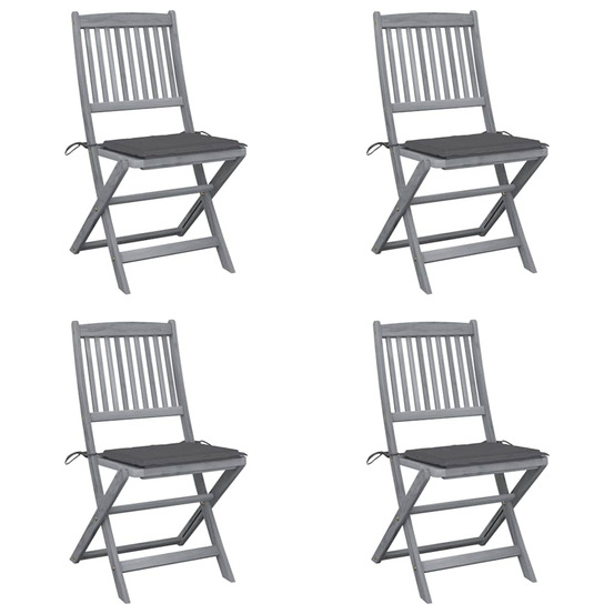 Chaises pliables d'extérieur 4 pcs