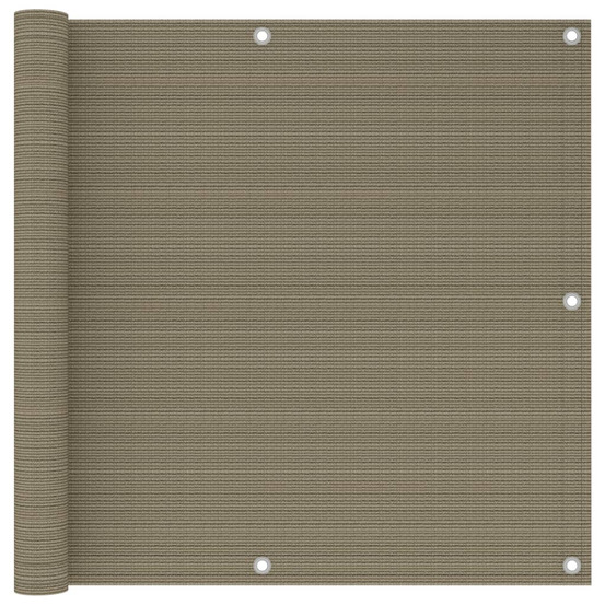 Écran de balcon taupe 90x300 cm pehd