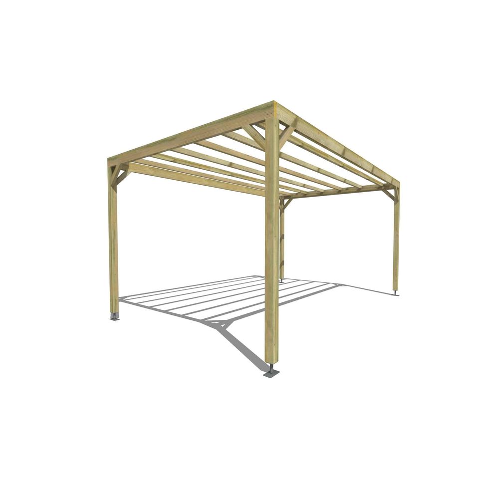 Pergola bois • 5m x 3m • indépendante • sens largeur • livraison comprise