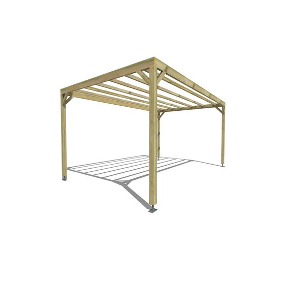 Pergola bois • 5m x 3m • indépendante • sens largeur • livraison comprise