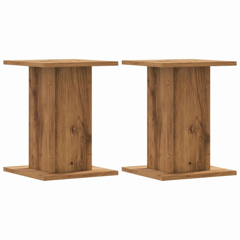 Supports pour plantes 2 pcs chêne artisanal bois d'ingénierie