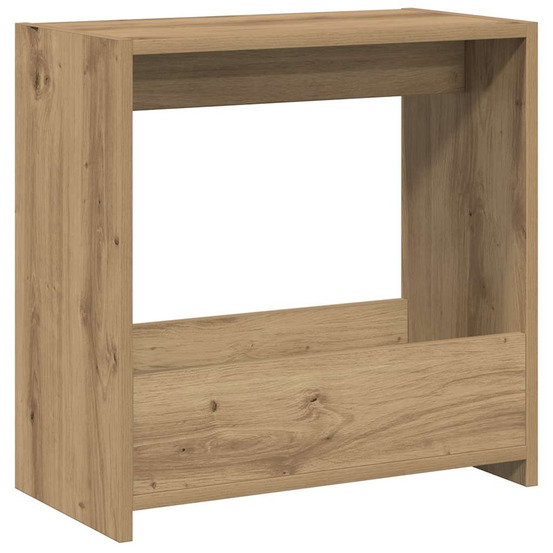 Table d'appoint chêne artisanal 50x26x50 cm bois d'ingénierie