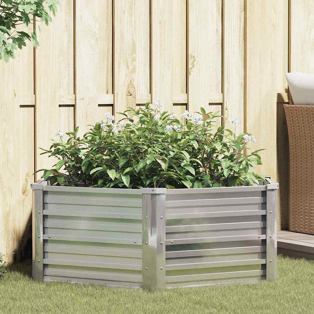 Jardinière ronde surélevée acier galvanisé pour fleurs et potager ø129cm