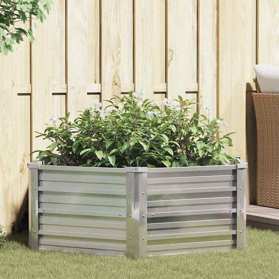 Jardinière ronde surélevée acier galvanisé pour fleurs et potager ø129cm