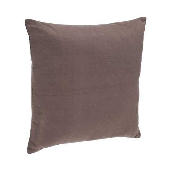 Coussin déhoussable coton - gris taupe - 38x38 cm