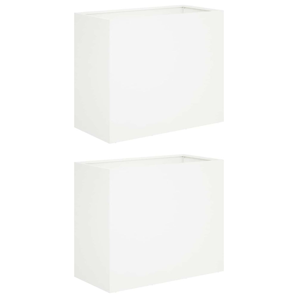 Cache-pot de jardin 2 pc blanc 60 x 30 x 40 cm