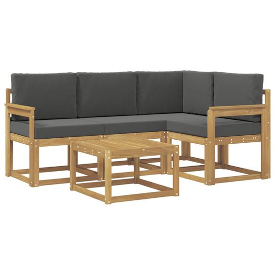 Ensemble de canapés d'extérieur 5 pc blanc et anthracite