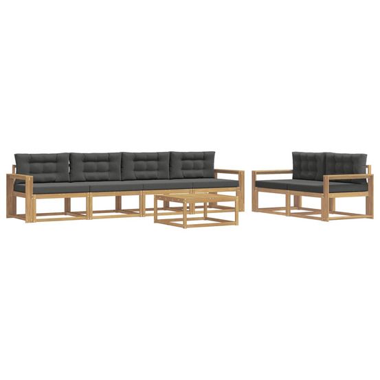 Ensemble de canapés d'extérieur 6 pc blanc et anthracite