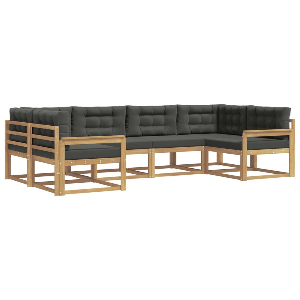 Ensemble de canapés d'extérieur 6 pc blanc et anthracite