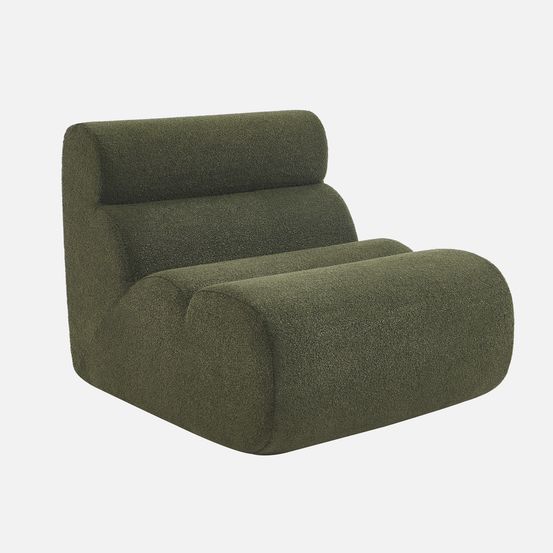 Chauffeuse compressée bouclette texturée 1 place - l 81 x p 99 x h 75cm - nova