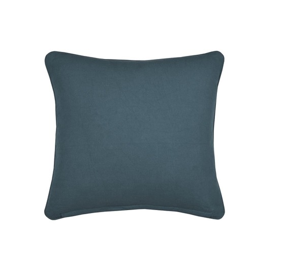 Coussin en gaze de coton 45 x 45 cm pop color bleu petrole