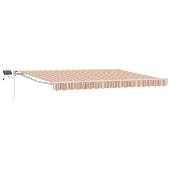 Cadre de store manuel avec leds orange et gris 5 × 3,5 m