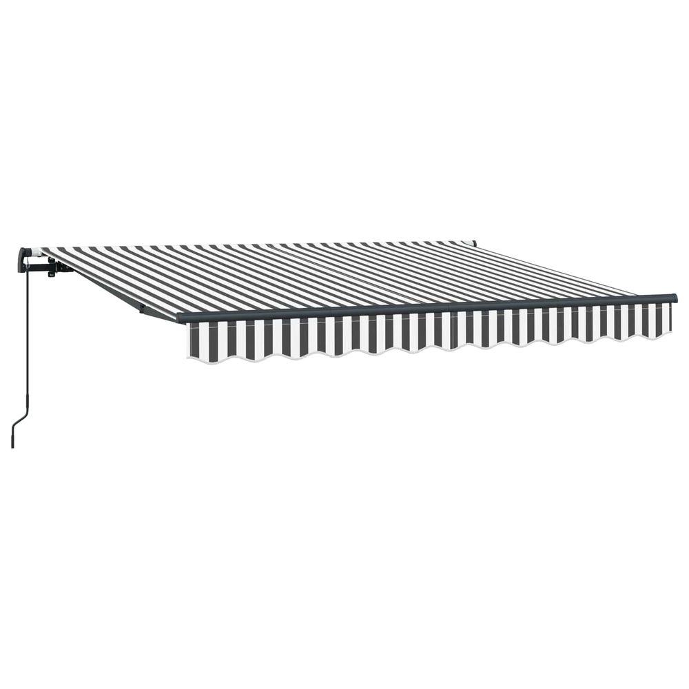 Auvent rétractable anthracite 250 x 200 cm tissu