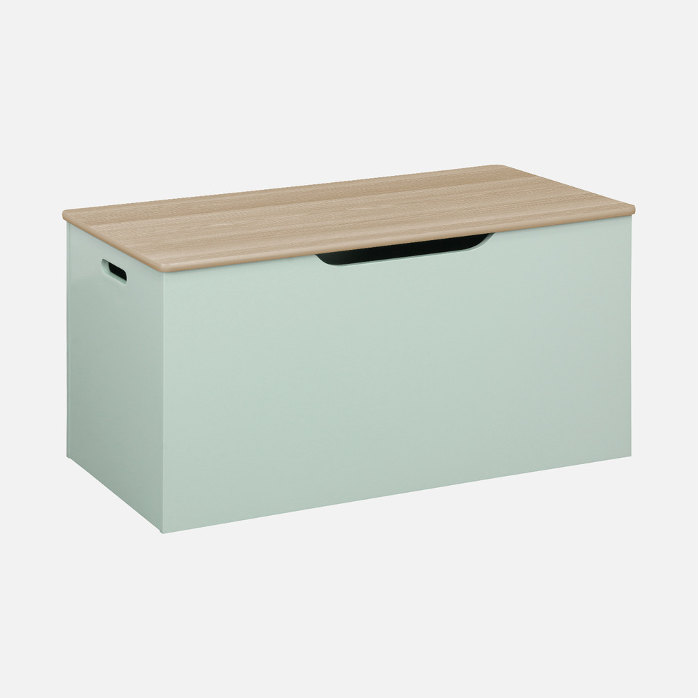 Coffre à jouet - tobias - 80x40 cm. Couvercle rabattable. Poignées latérales