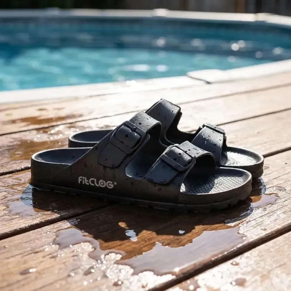 Sandales like eva ultra légères double bride noires 280g 36 à 45