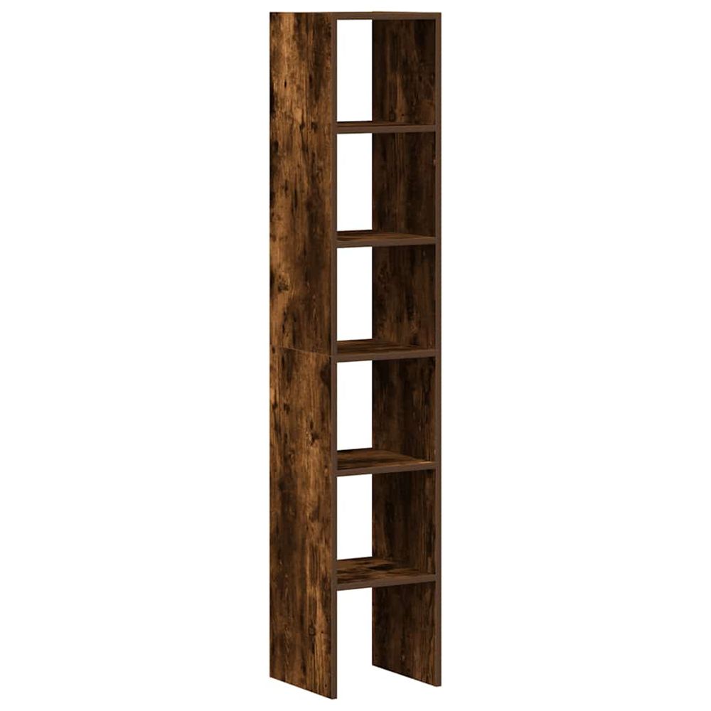 Bibliothèques 2 pcs empilable chêne fumé bois d'ingénierie