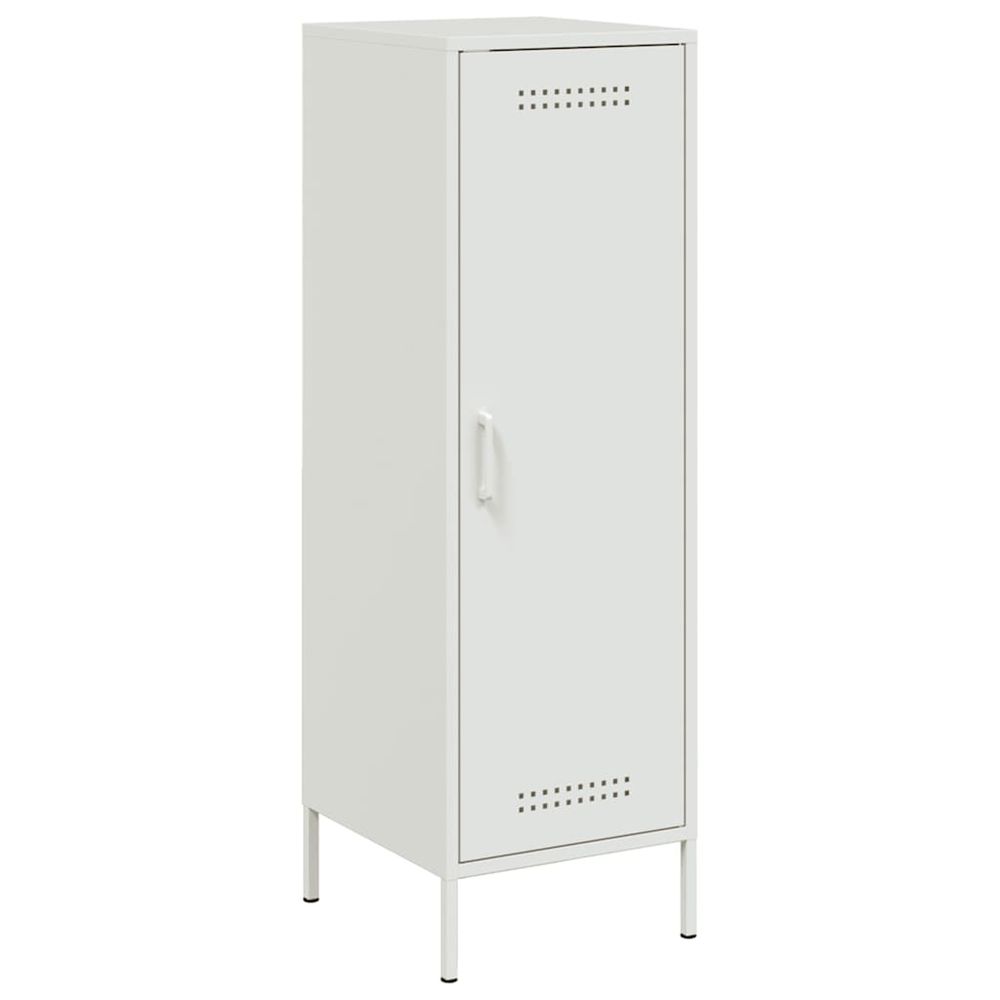 Buffet haut blanc 36x39x113 cm acier