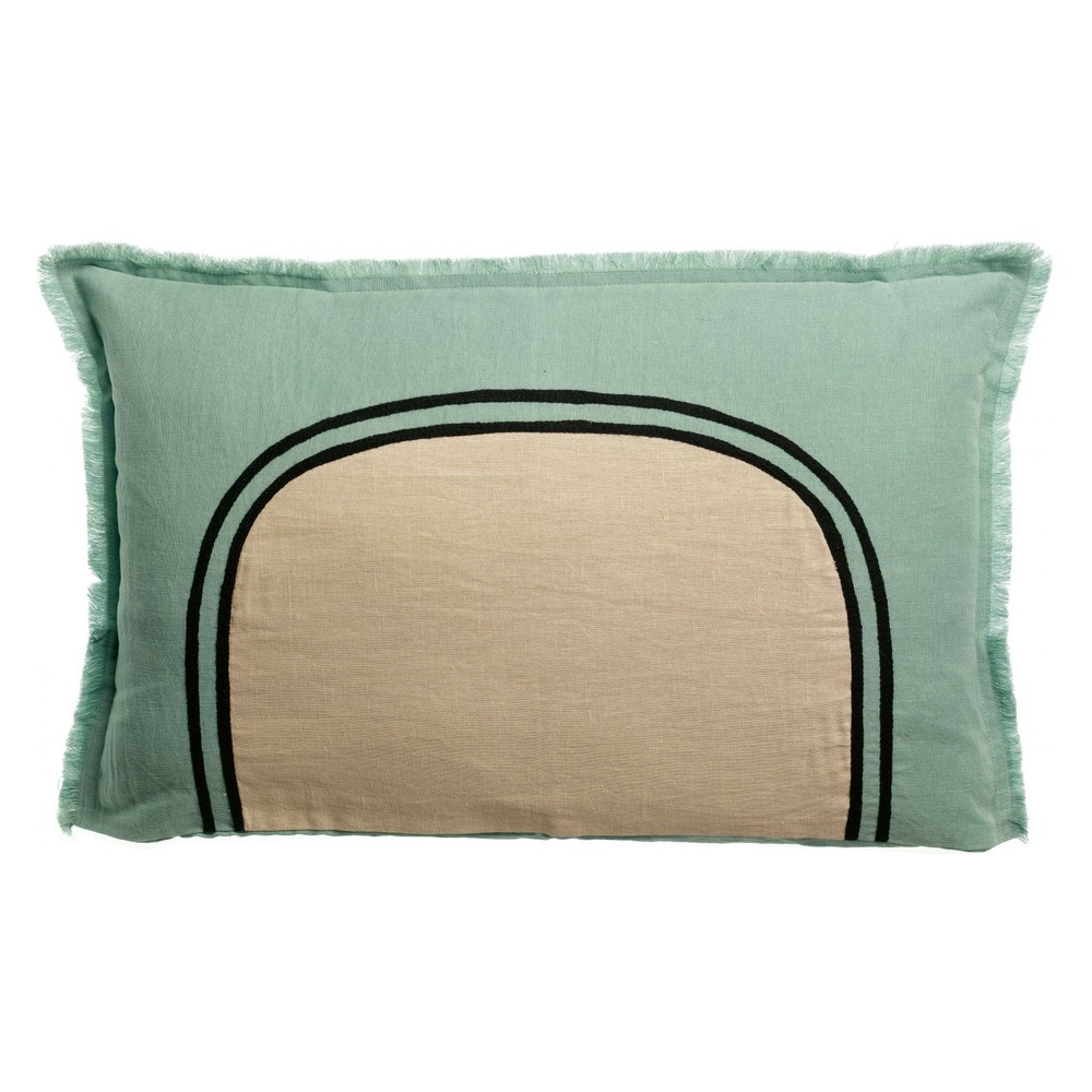 Coussin bicolore laly opaline 40 x 65 cm